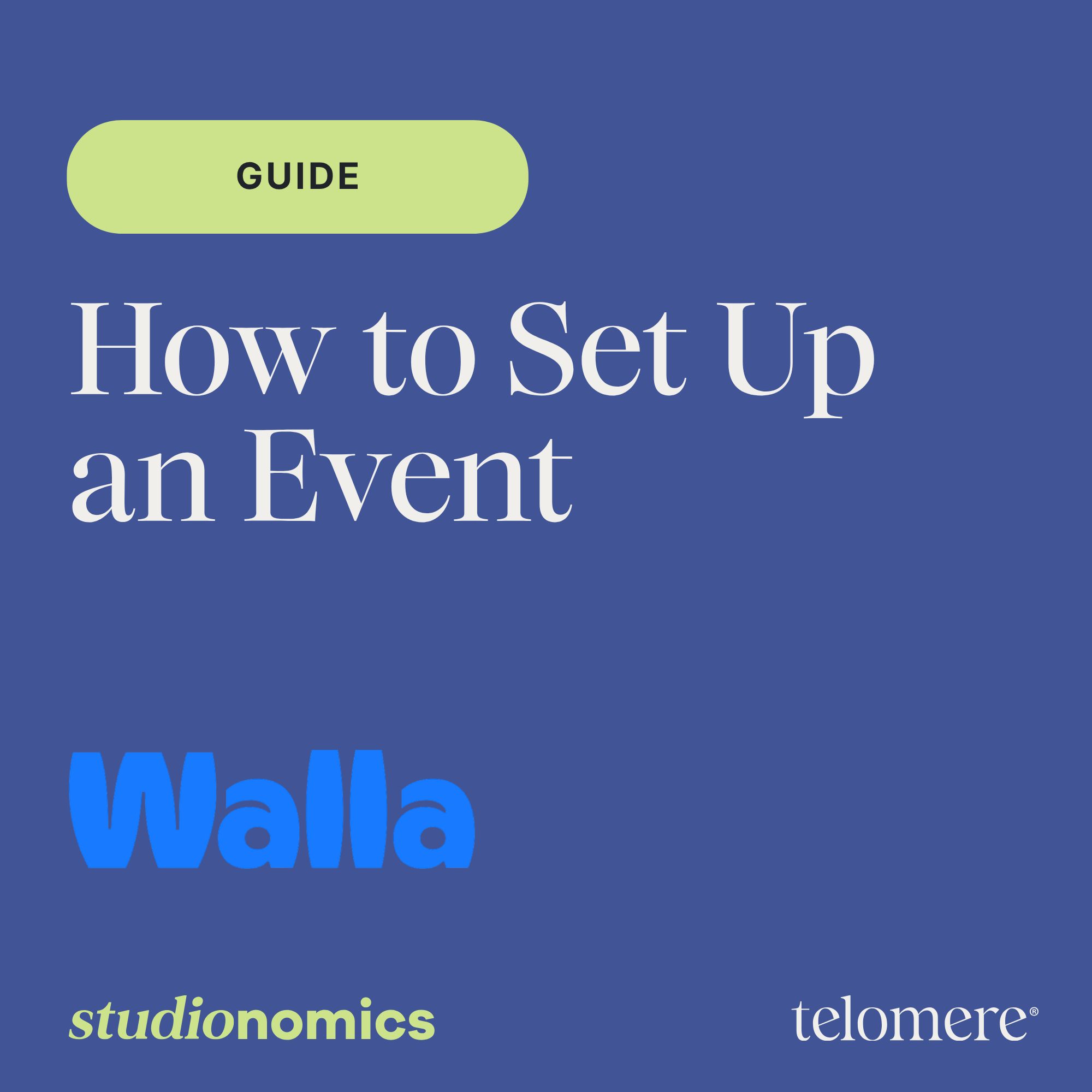 How to Set Up an Event in Walla