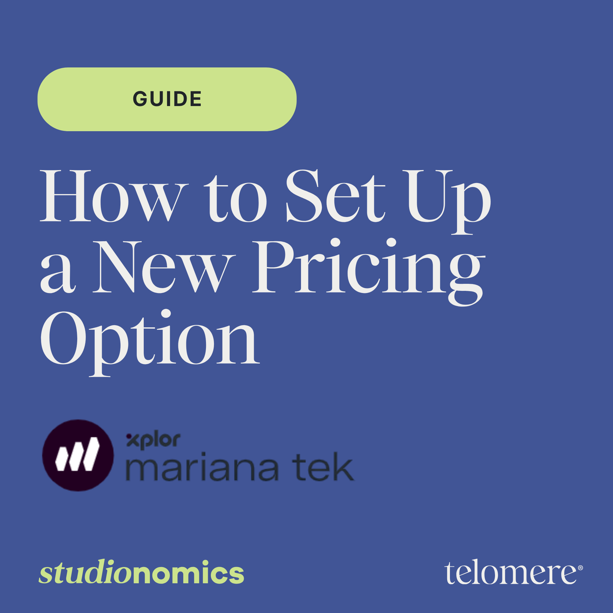 How to Set Up a New Pricing Option in Mariana Tek