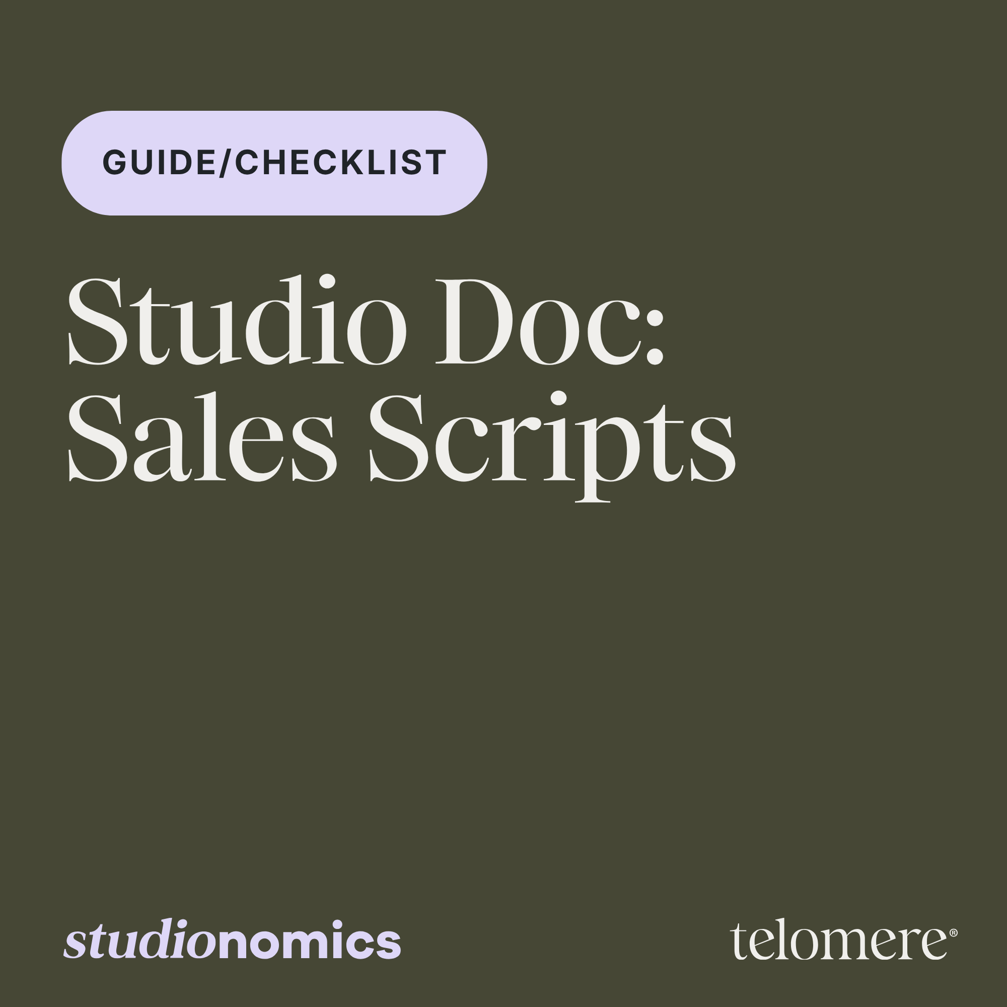 Studio Doc: Sales Scripts 