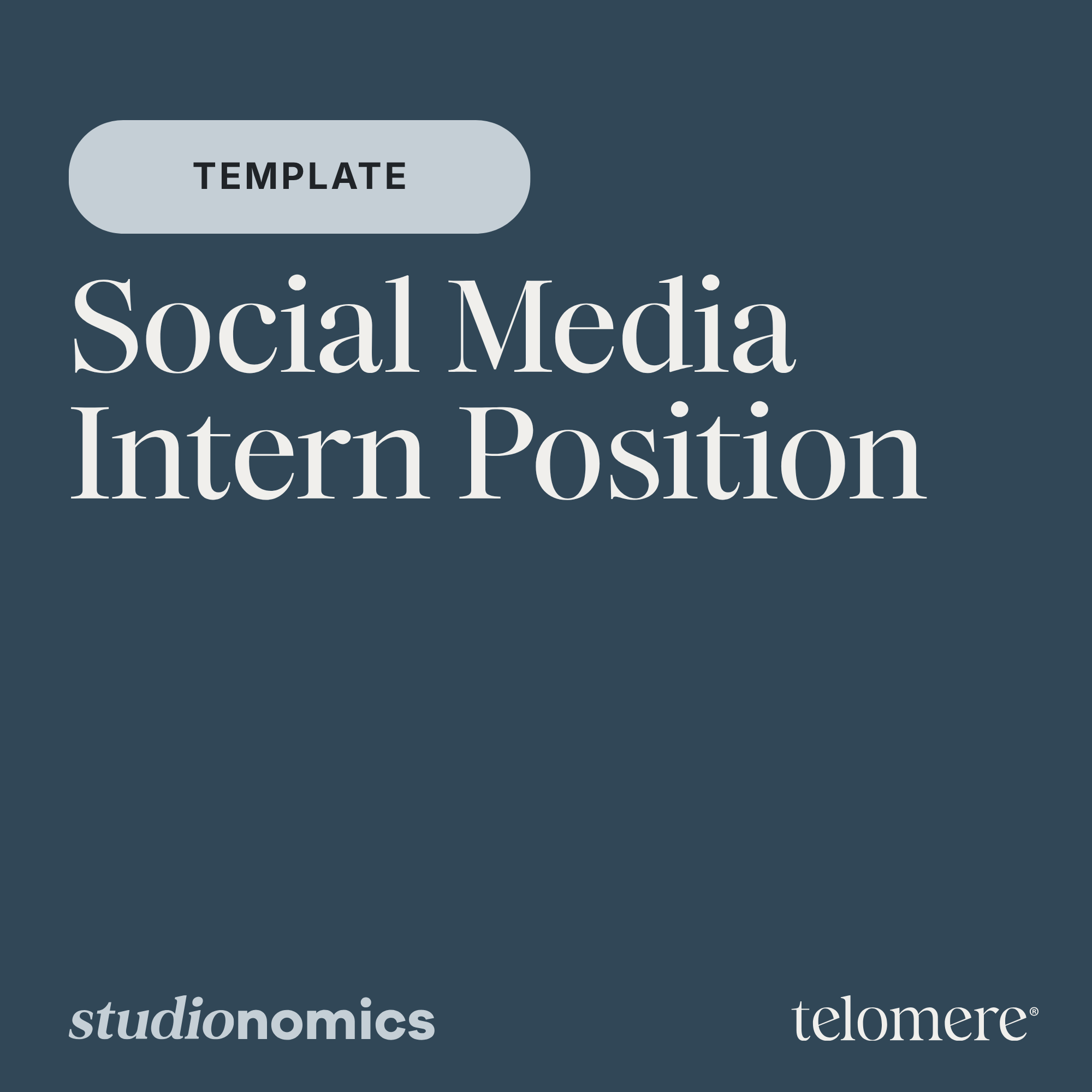 Template: Social Media Intern Position 