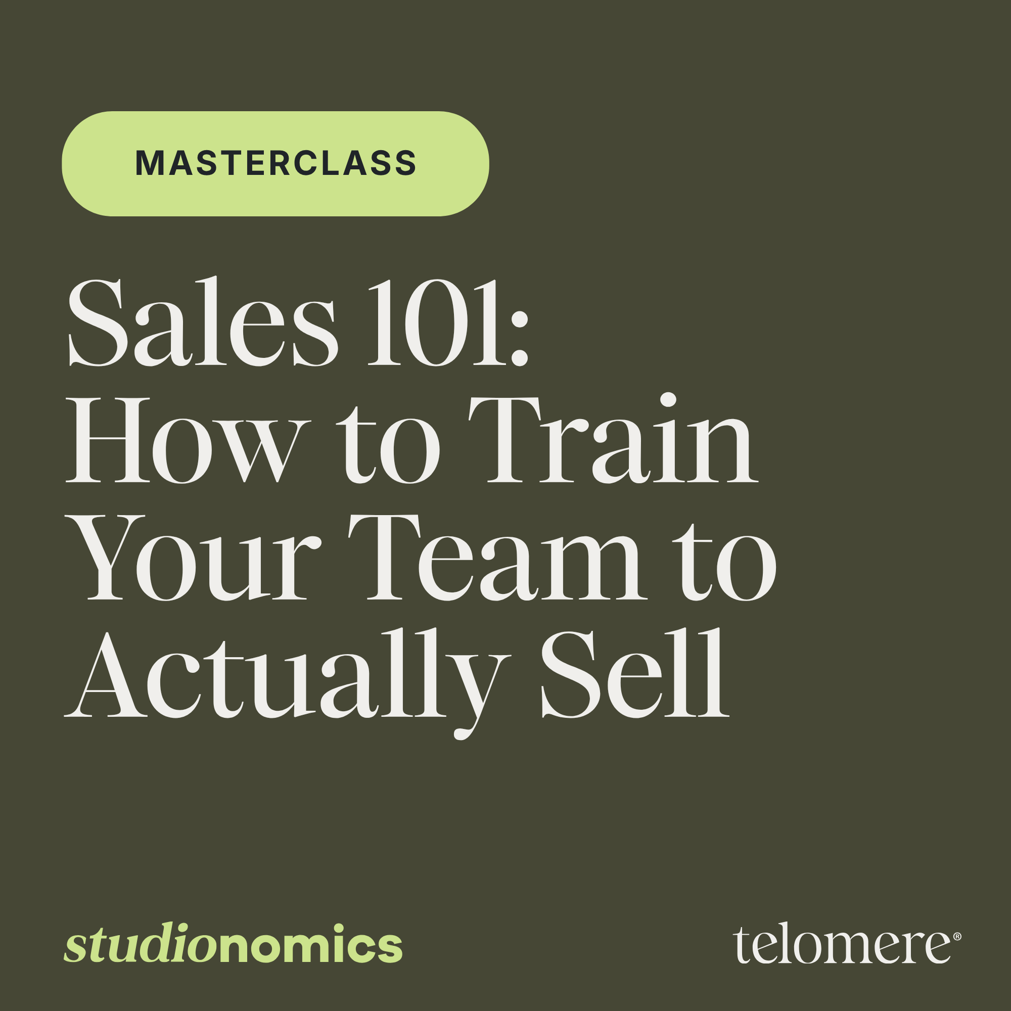  Sales 101 for Studio Owners