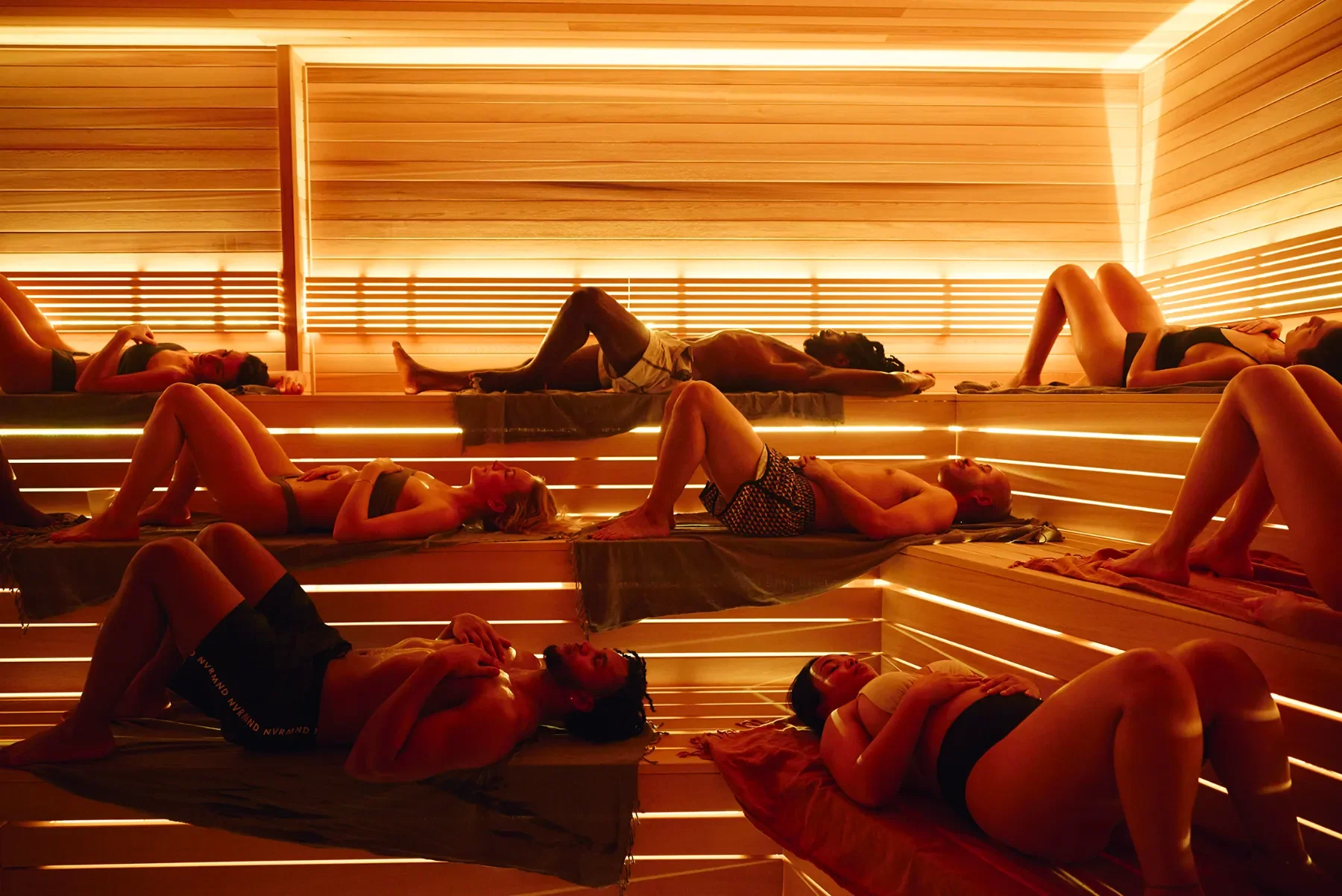 Relaxing sauna group session at Othership studio