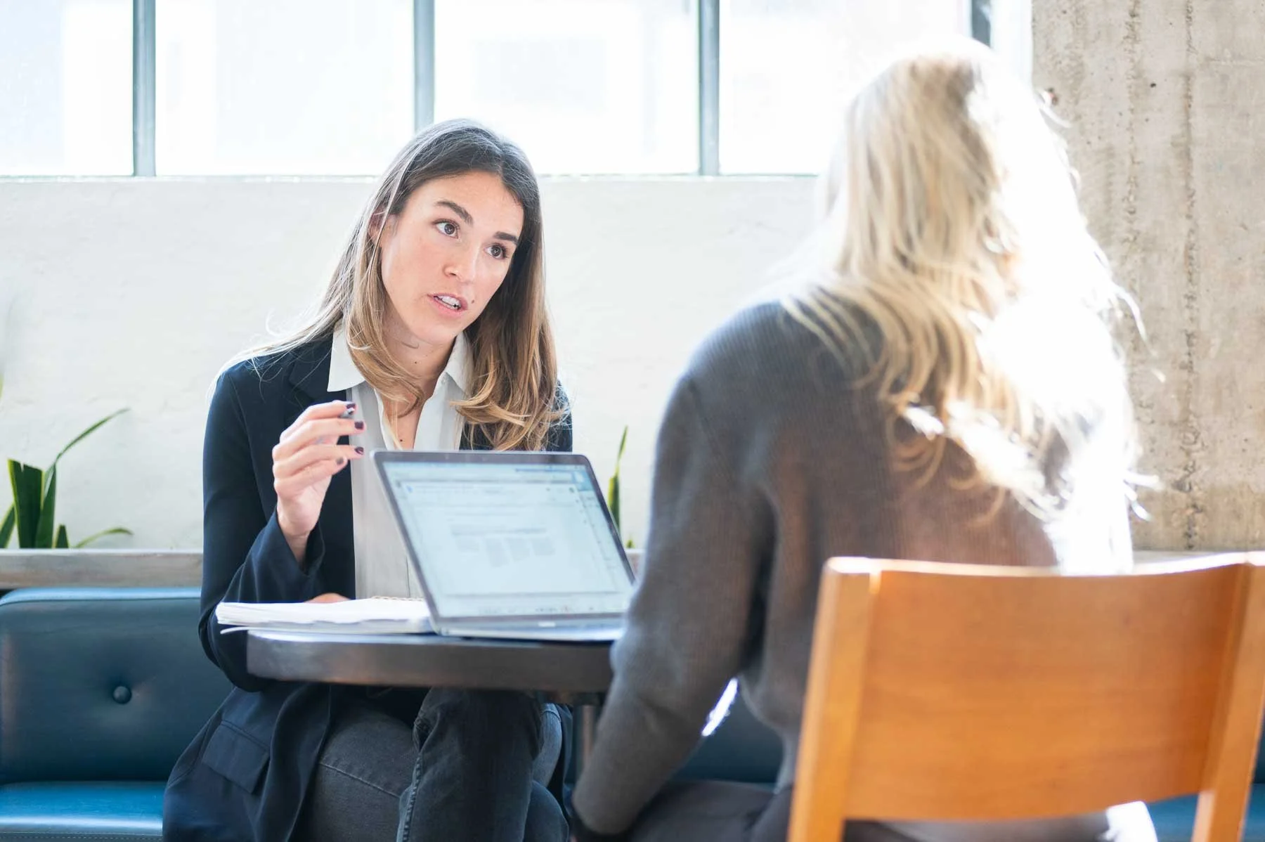 Catalina Zbar, CEO of Telomere, during a business coaching session