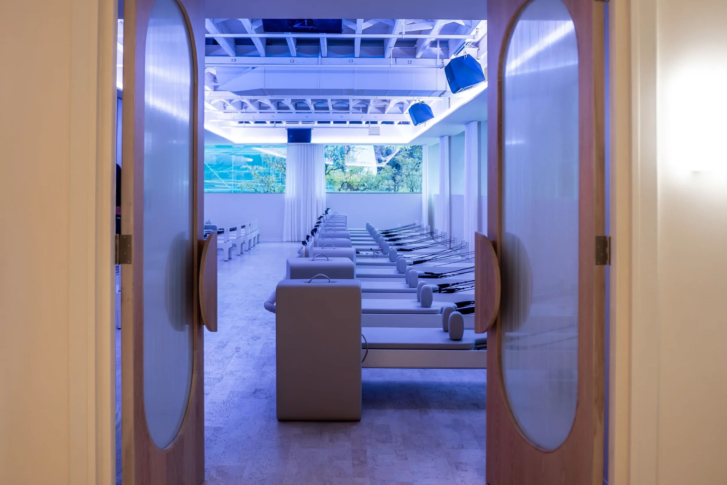 Boutique fitness studio with reformer machines for Pilates