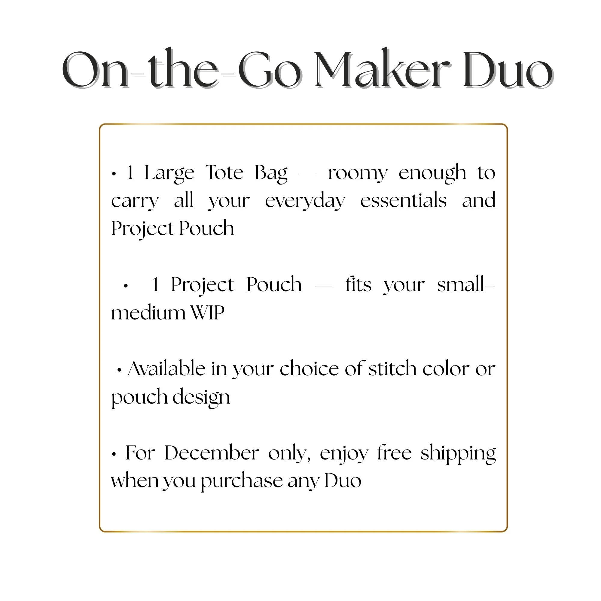 On-the-Go Maker Duo