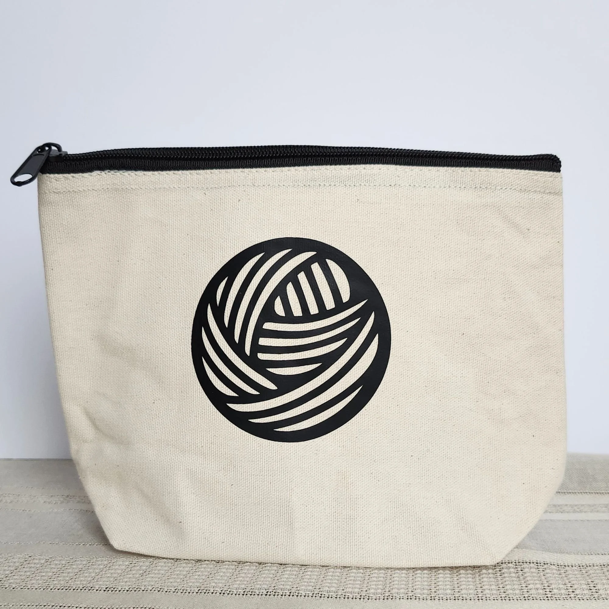 Yarn Ball Canvas Project Pouch