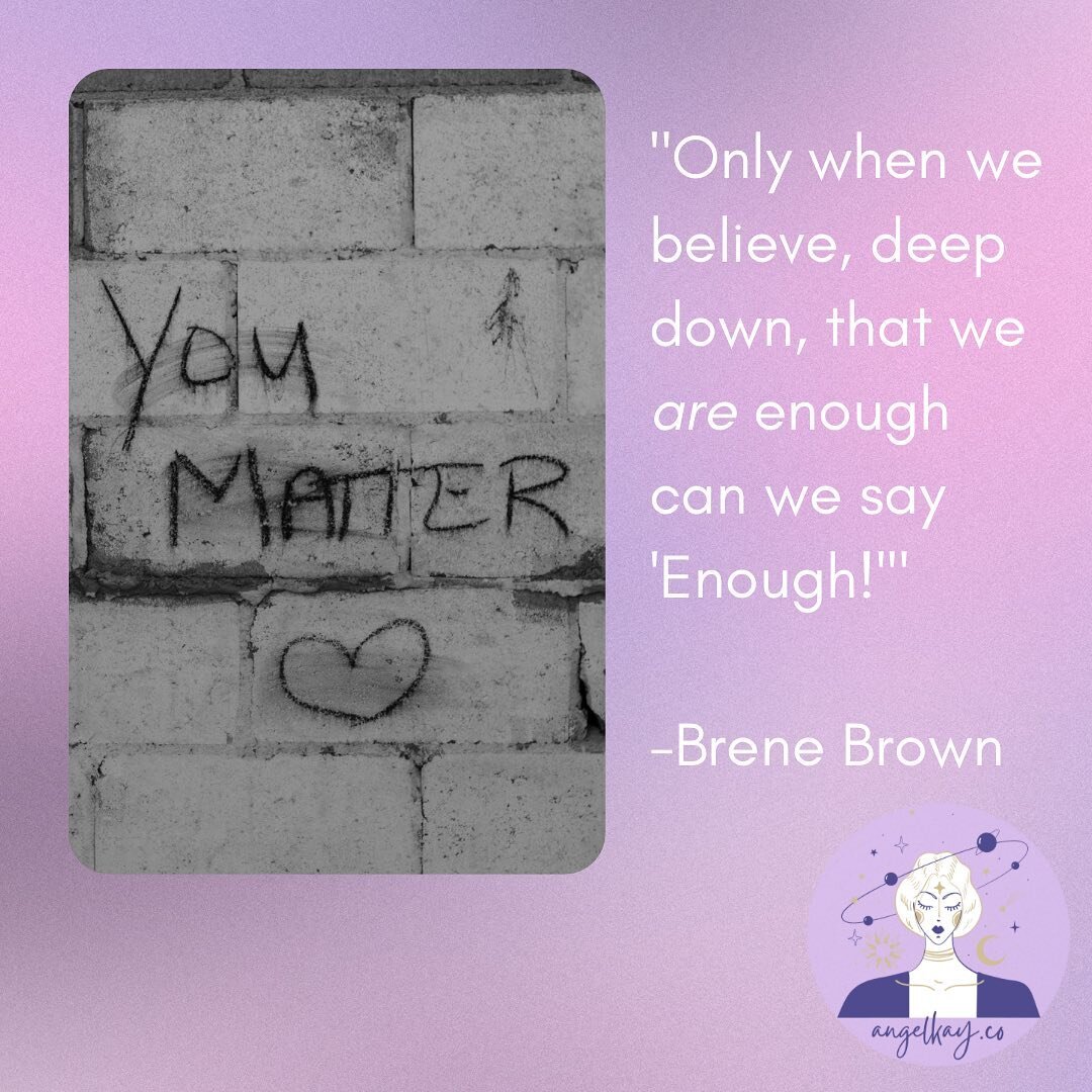 You matter enough to say &ldquo;Enough!&rdquo; to what no longer serves you.

#boundaries #boundariesarehealthy #healthyboundaries #boundariesarebeautiful #settingboundaries #youmatter #youmattertoo #brenebrown #brenebrownquotes #bren&eacute;brown #b