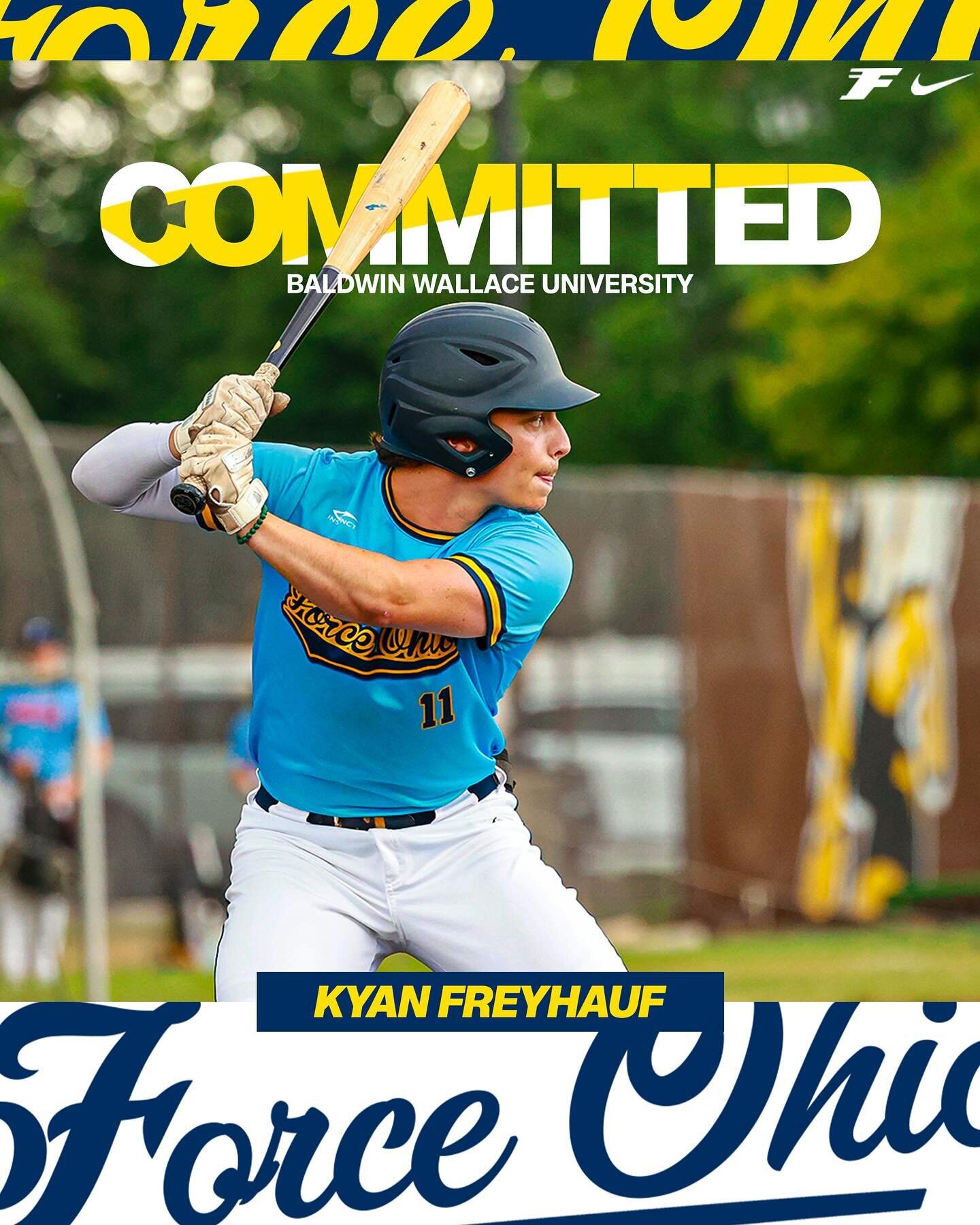 @bwu_baseball just got &ldquo;that much&rdquo; better by signing @kyanfreyhauf . Kyan has exemplified a level of competitiveness, steadiness and a level of toughness you can&rsquo;t teach. @kyanfreyhauf has been a leader by example since he walk thro