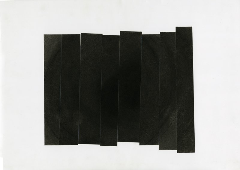 Doubt, 
Charcoal Collage,
 18”x24”,
2013