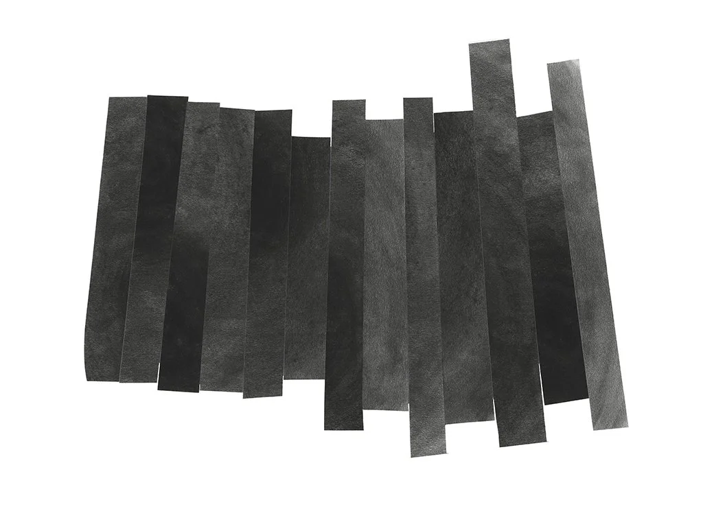 Doubt, 
Charcoal Collage,
 18”x24”,
2013