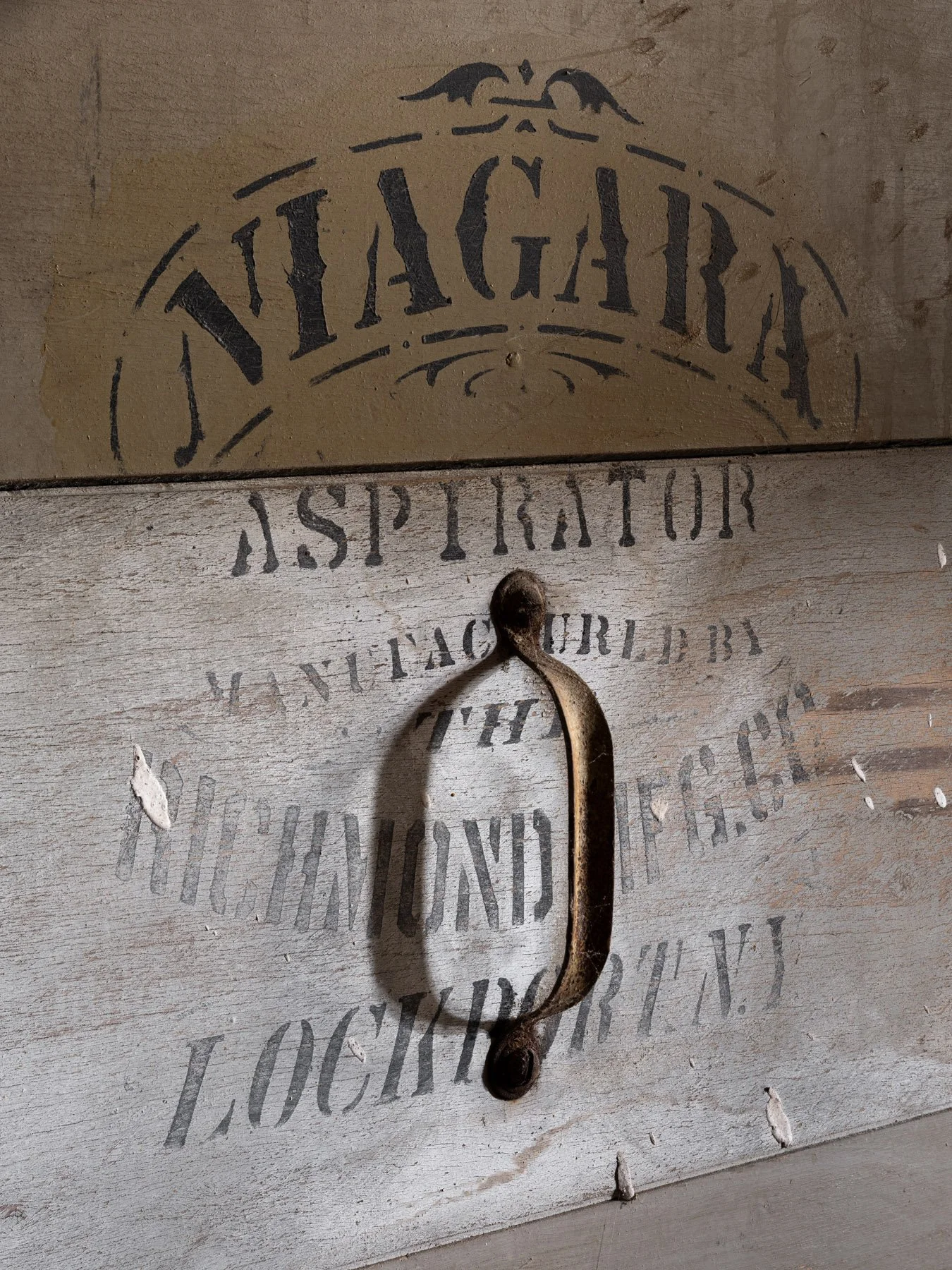 Millstadt Mill Niagara aspirator stencil, manufactured by the Richmond Manufacturing Company of Lockport New York - architectural photographer St. Louis Missouri
