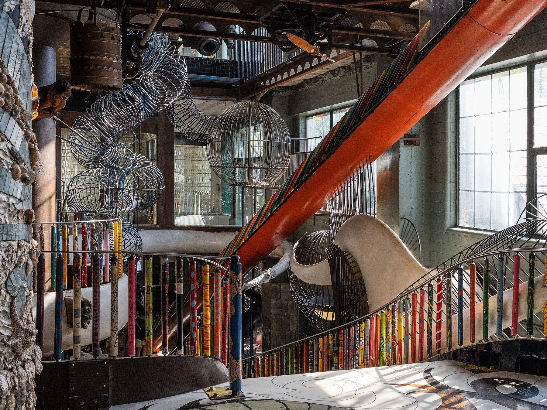 City Museum sculptural salvage interior on the former shoe factory by Robert Cassilly, St. Louis Missouri - architectural photographer St. Louis