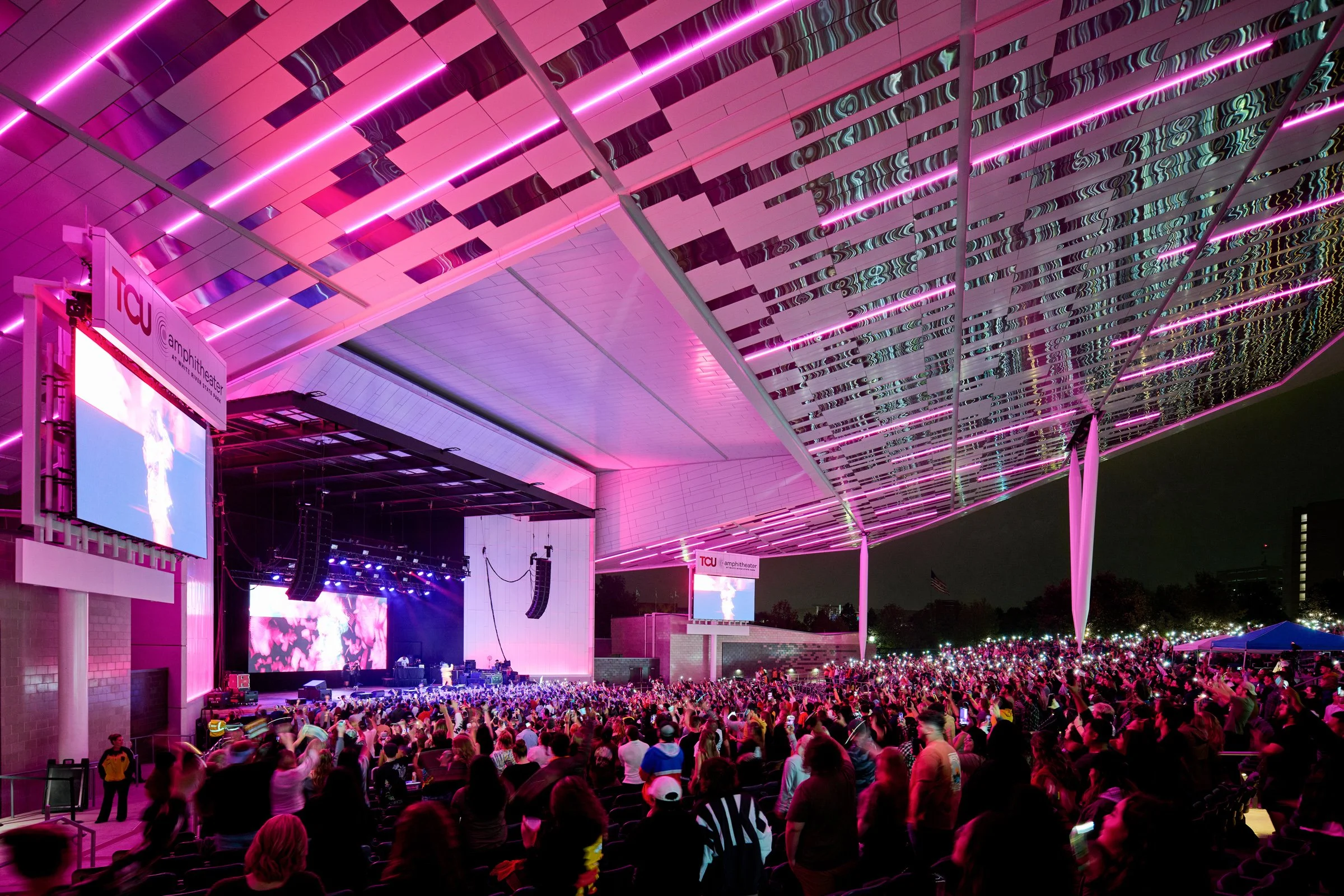Amphitheater outdoor performance venue by Studio Axis, Indianapolis Indiana — architectural photographer St. Louis Missouri