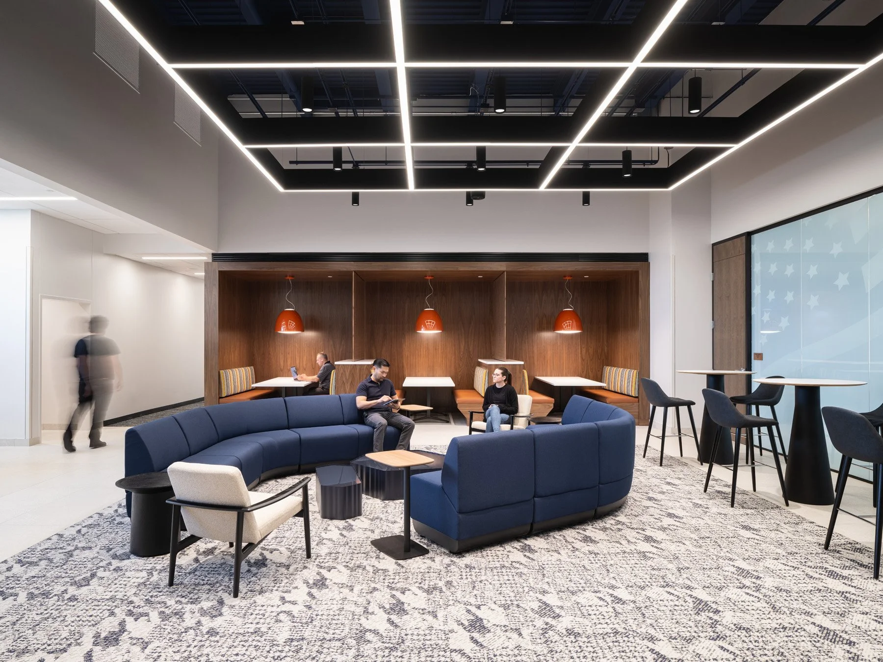 Detective Antonio Valentine Building interior break room lounge by JEMA, Maryland Heights Missouri - architectural photographer St. Louis Missouri