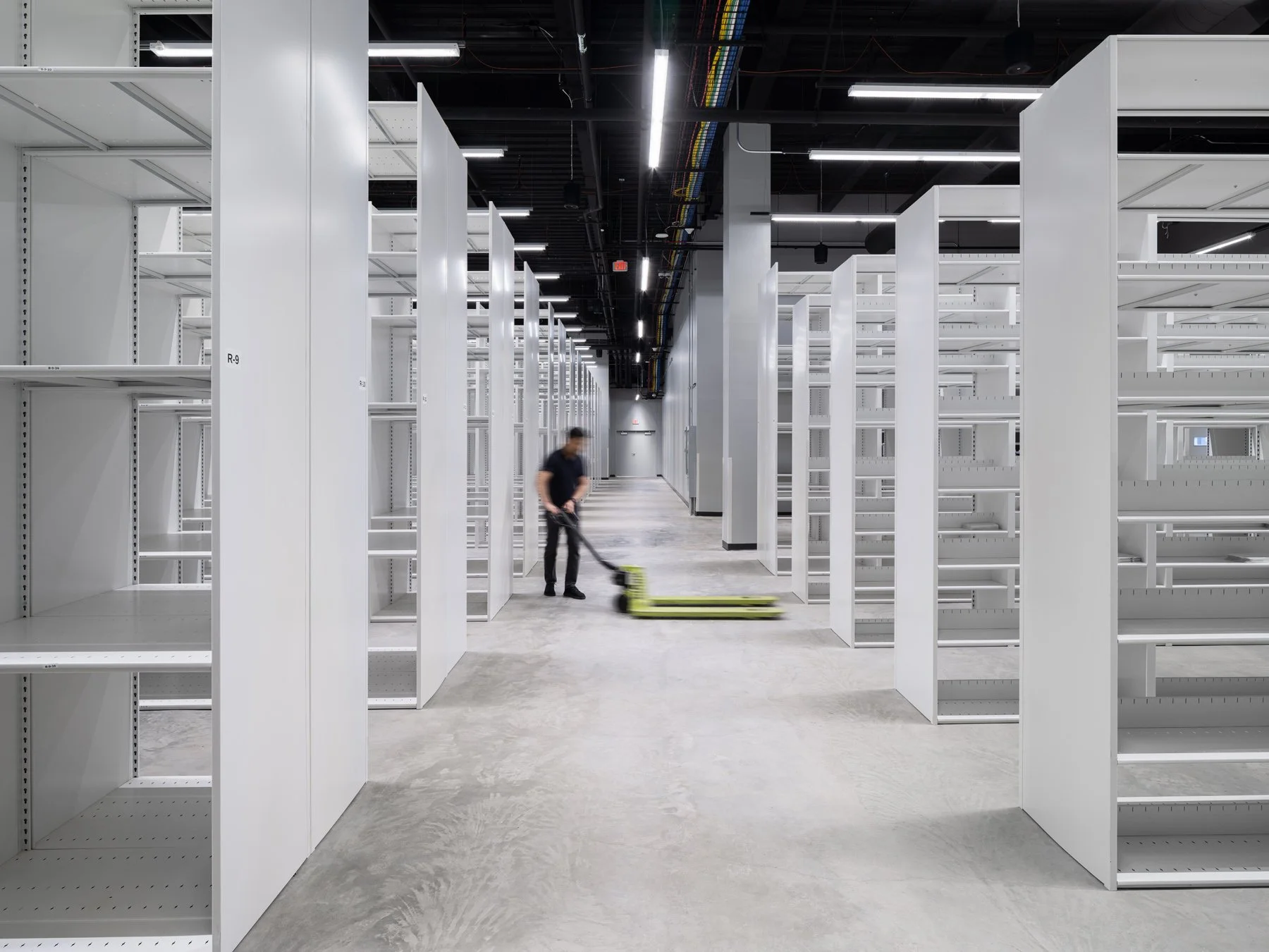 Detective Antonio Valentine Building property storage shelving by JEMA, Maryland Heights Missouri - architectural photographer St. Louis Missouri