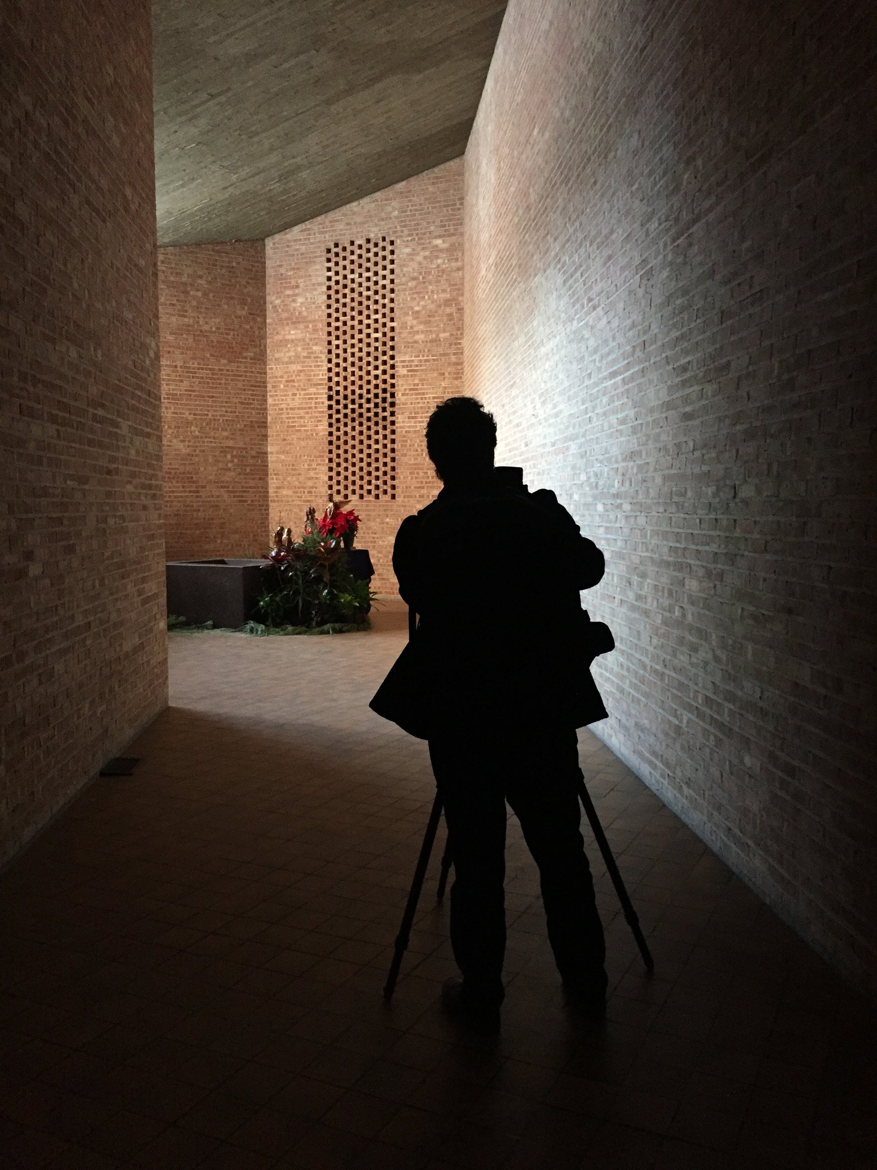 Serhii Chrucky photographing St. Procopius Abbey designed by Edward Dart