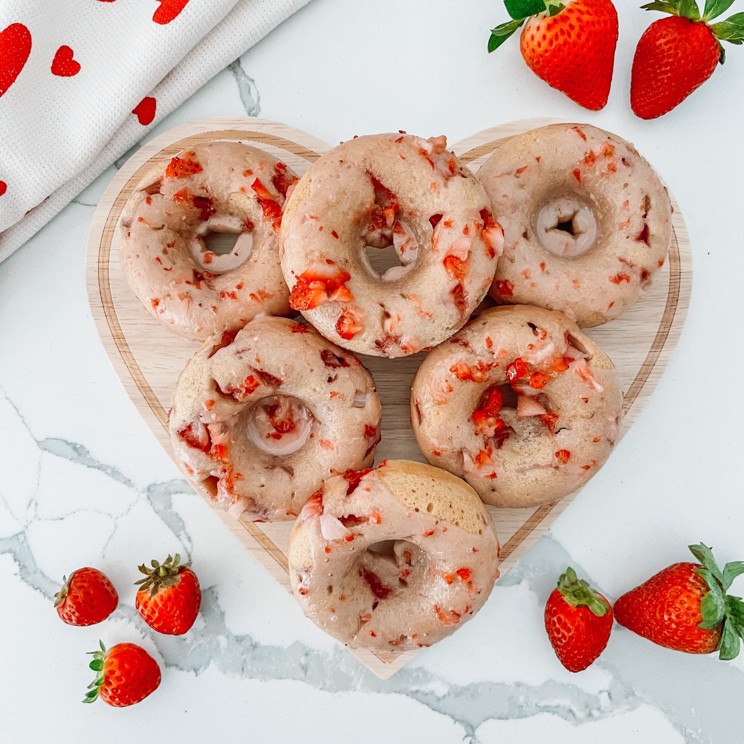 Baked Strawberry Donuts - House of Nash Eats