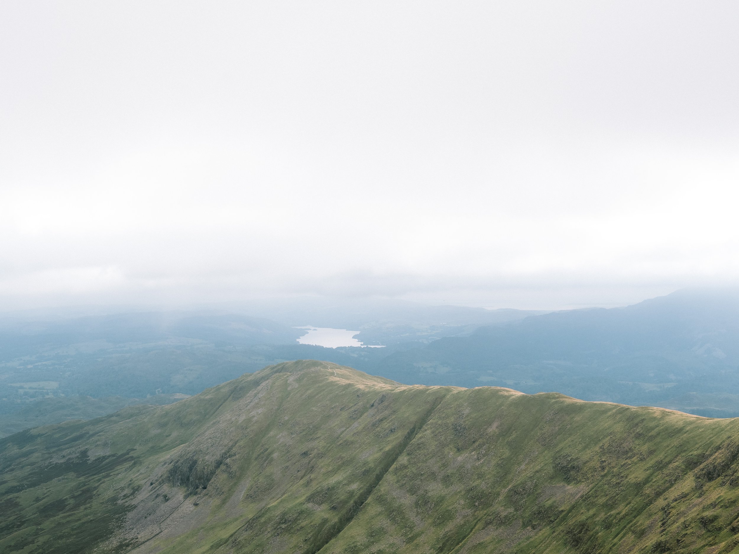 View to Heron Pike in Summer Haze | Hart Crag