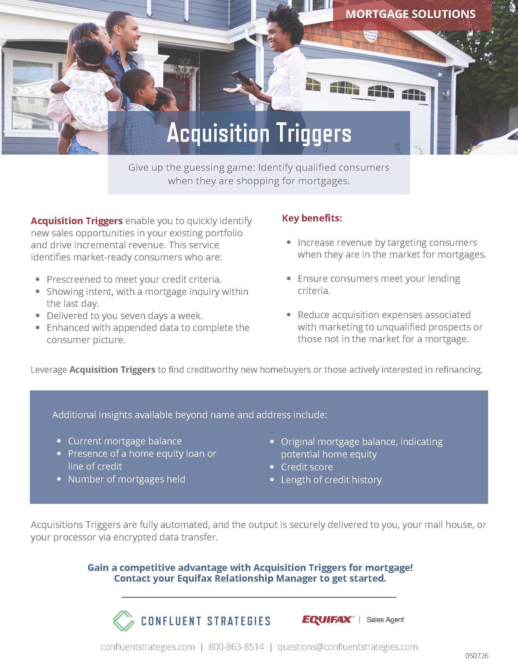 Acquisition Triggers for Mortgage Flyer