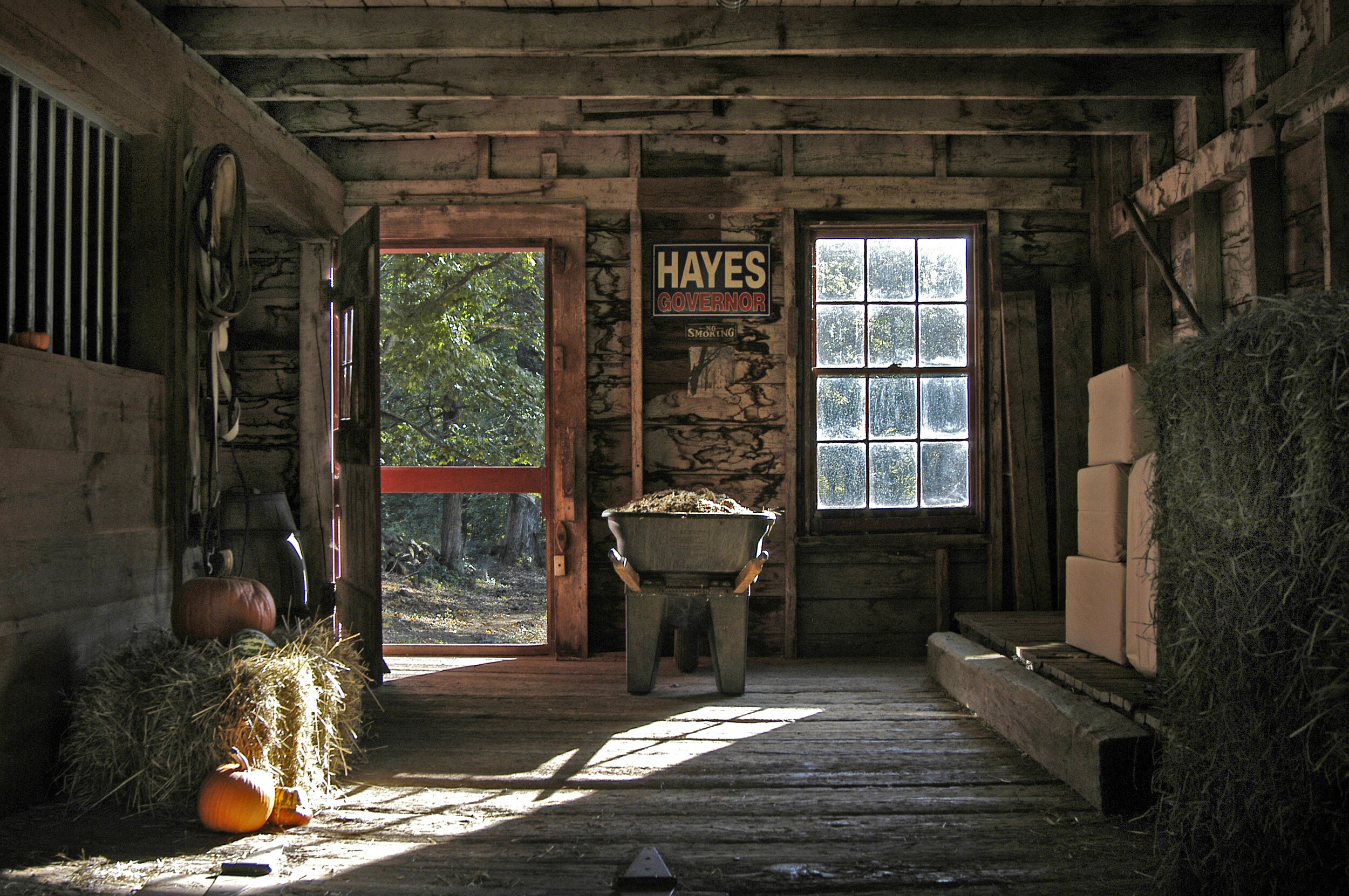 barn in early light