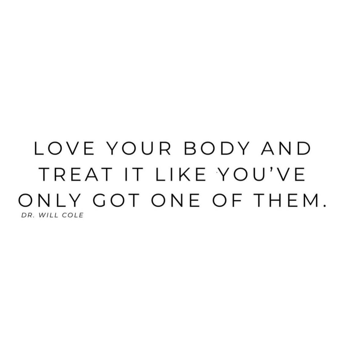 Love this reminder from @drwillcole. How can you be a better steward of your body, of your health?