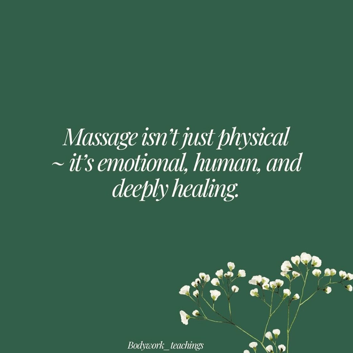 We all need human touch and human connection. Healing is holistic! 🤲🏼
