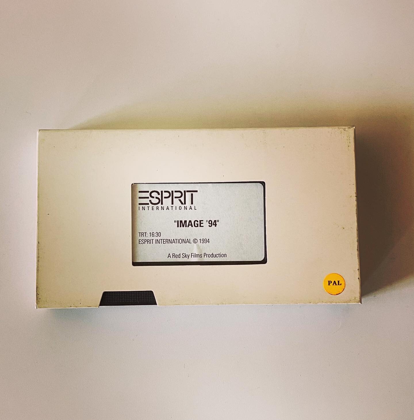 📼 Finally found a vendor who can digitize PAL format! Cannot wait to view the content! 👀 
_
Esprit International
IMAGE &lsquo;94
A Red Sky Films Production 
TRT: 16:30
_
Gift of @californiaistoocasual 
.
.
.
.
.
.
.
#esprit #90s #1994 #PAL #image #