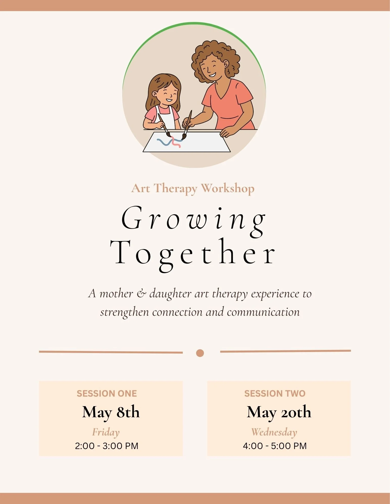 Growing Together - Mother &amp; Daughter Art Therapy Workshop