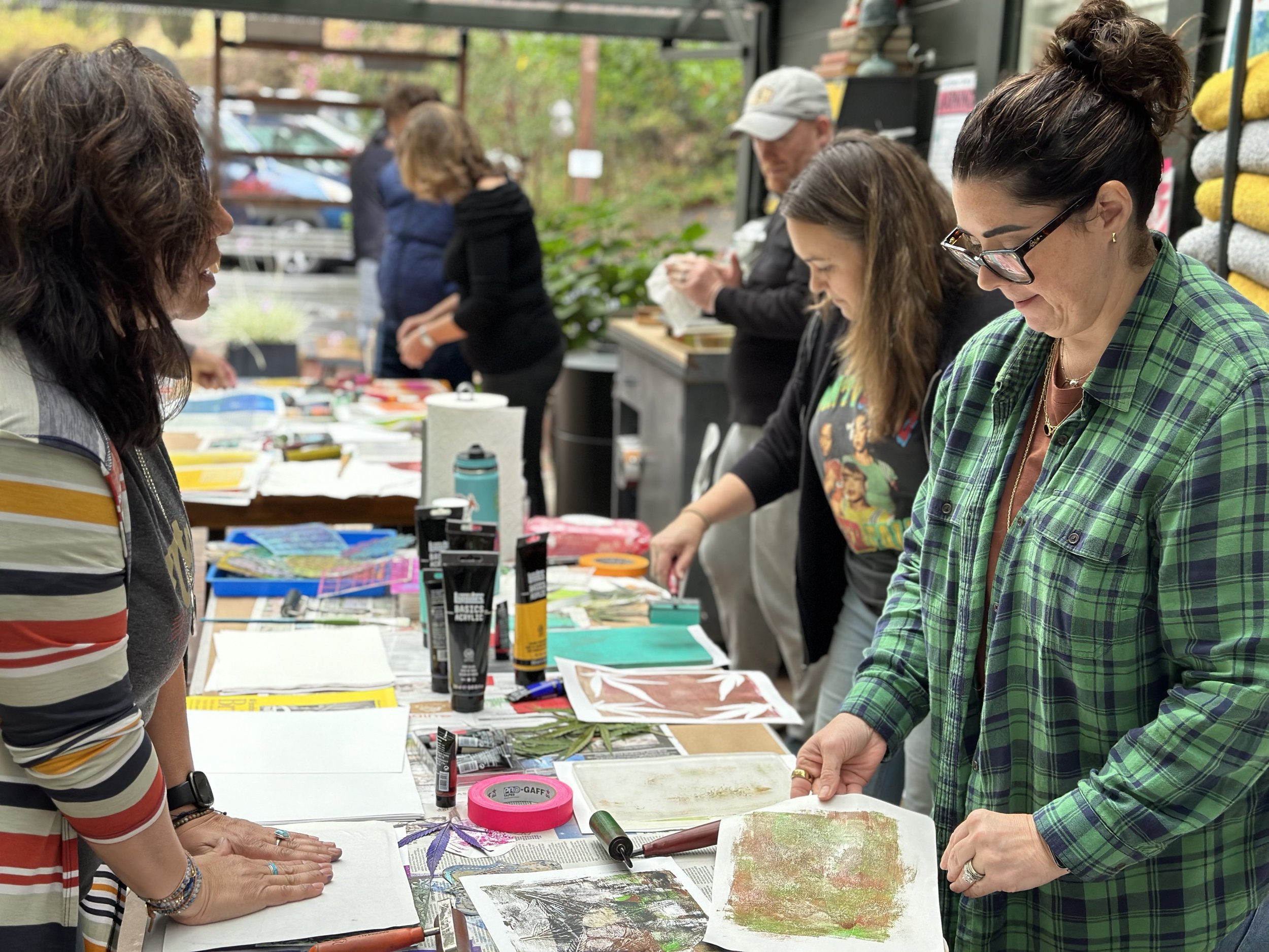 Mine + Farm retreat, painting leaves