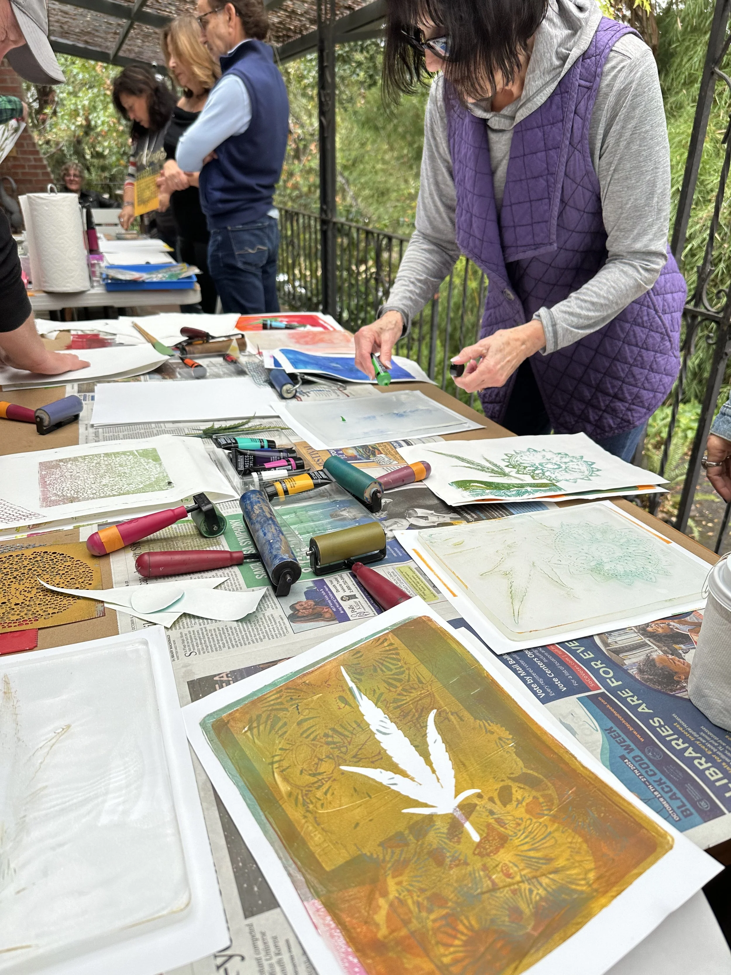 Mine + Farm retreat, painting leaves