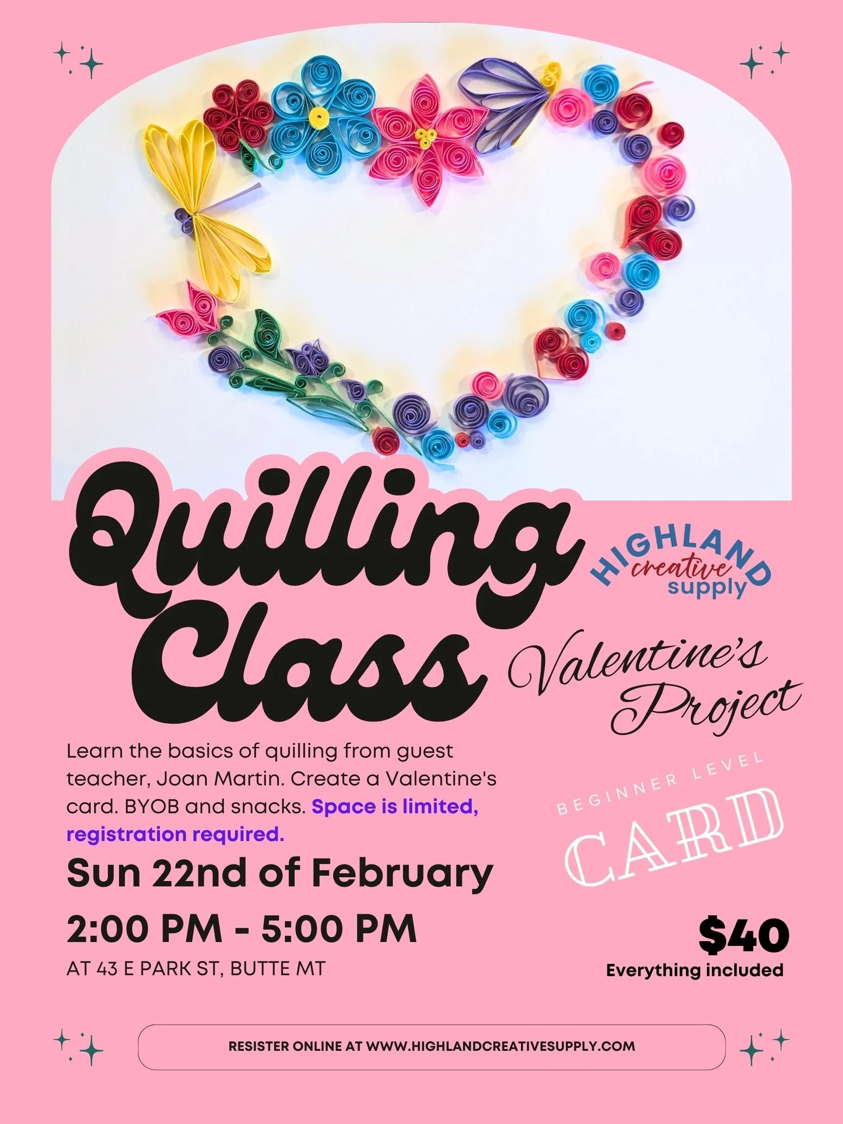 Quilling Class - Heart Card - Second Round