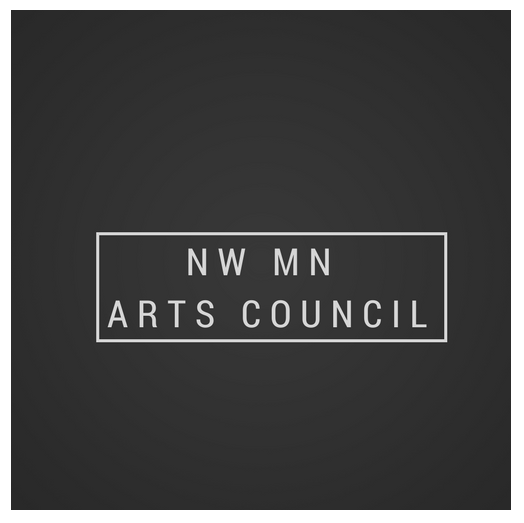 NW MN Arts Council logo on gray background