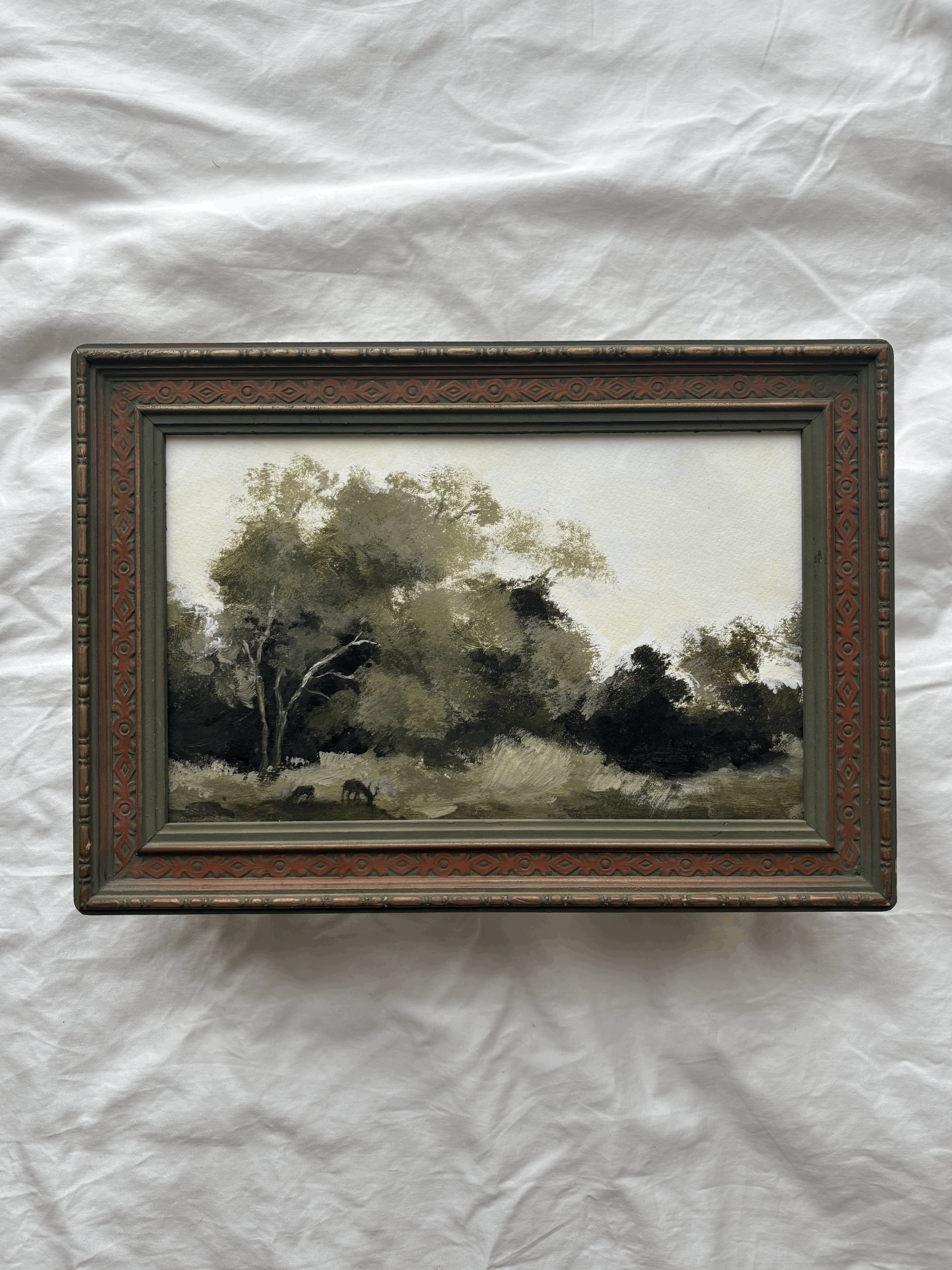 Grazing trees (framed print)