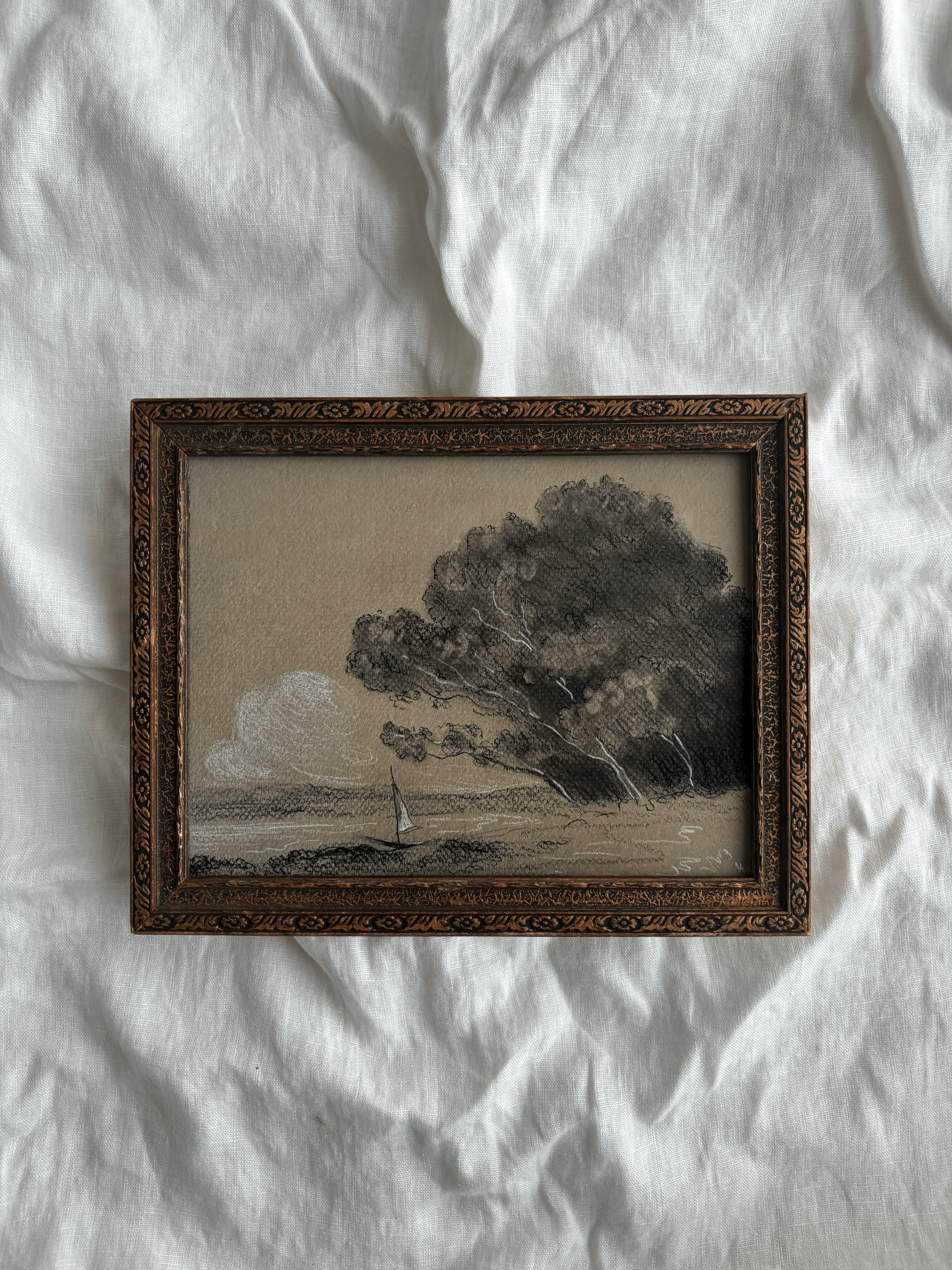 The boats (framed print)