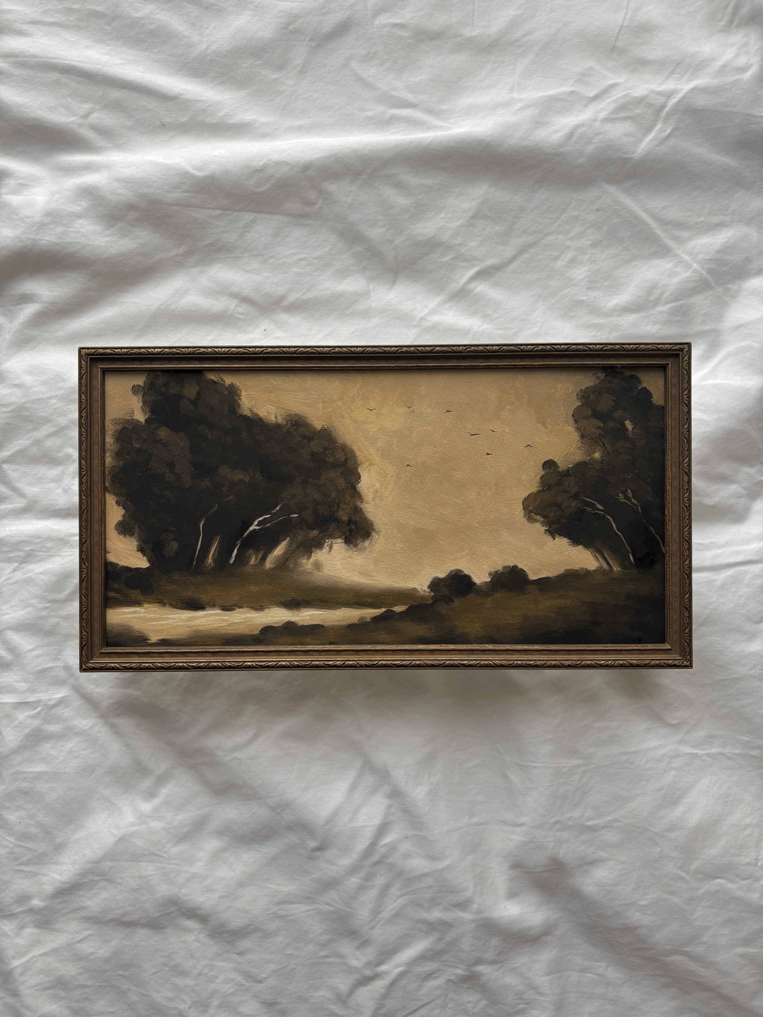 Flock of birds (framed print)