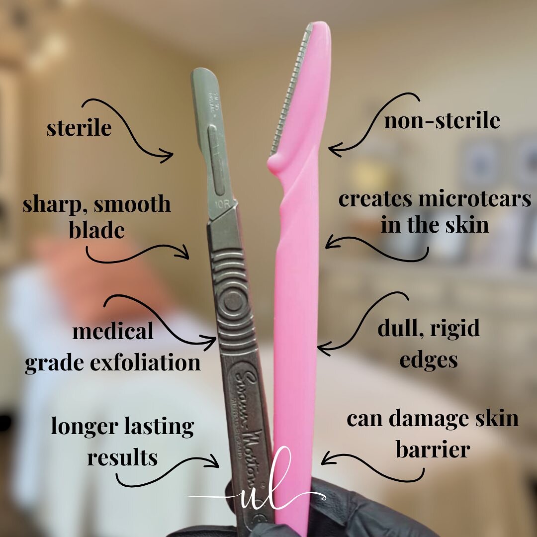 We often get asked &quot;why would I come in for dermaplaning by you if I can buy the razors and do it myself?&rdquo;

These at-home razors are missing the mark on what dermaplaning really does for your skin! Yes, these razors remove vellus hair (pea