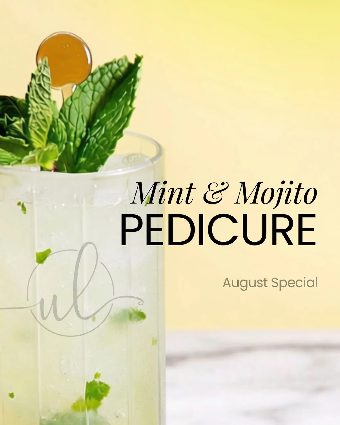 If you&rsquo;re looking for a pick-me-up, we&rsquo;ve got you covered! Enjoy our August feature, the Mint &amp; Mojito Pedicure. 🍋&zwj;🟩

This uplifting &amp; relaxing summer pedi includes:

&bull; A Specialty Mojito Mocktail
&bull; All Cuticle, Ca