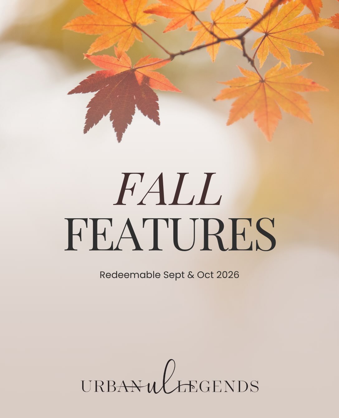 Welcome Fall! 🍂

Sweaters, candles, pumpkin spice lattes, and most importantly - the start of LASER SEASON 👏

Message us for details on these Fall Features! 🧡