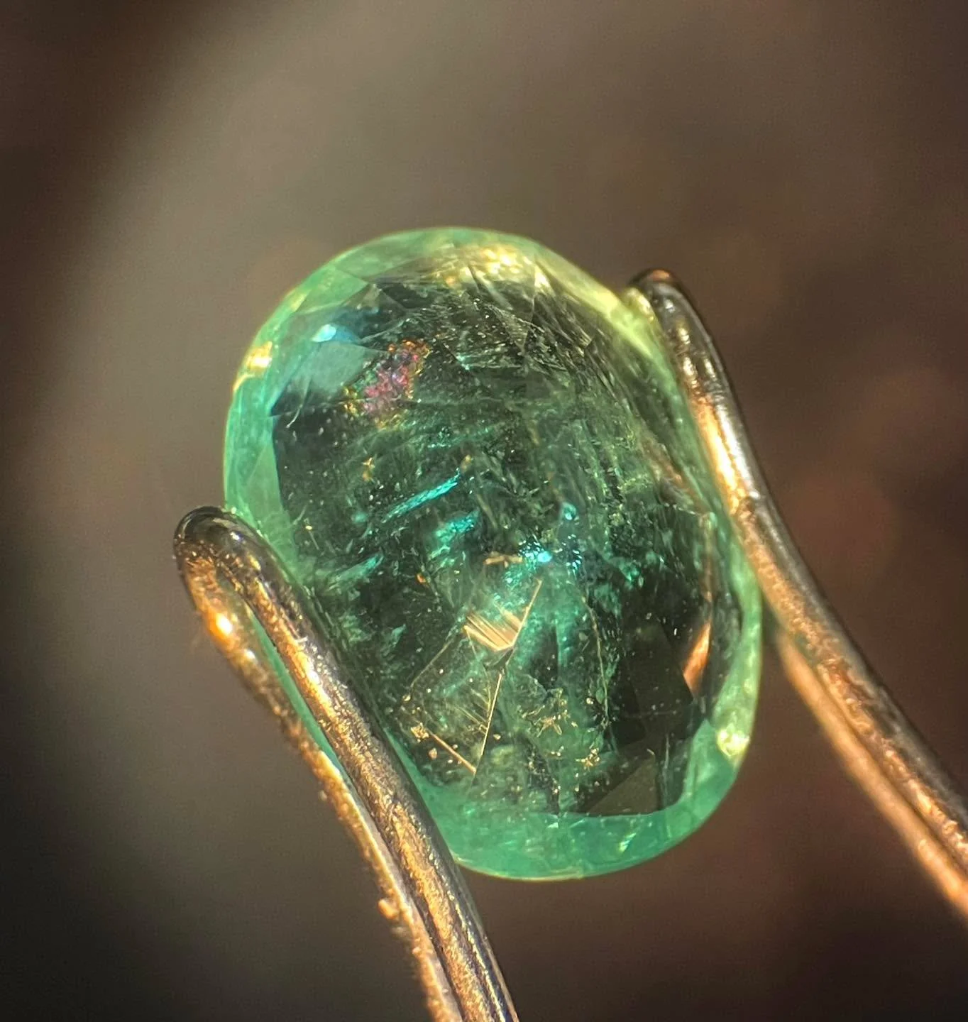 Ever hear of an oil filled emerald? I came across a fracture filled emerald today and wanted to share. A &ldquo;fracture filling&rdquo; is a trade accepted treatment process that takes a natural emerald and fills the natural cracks and fissures with 