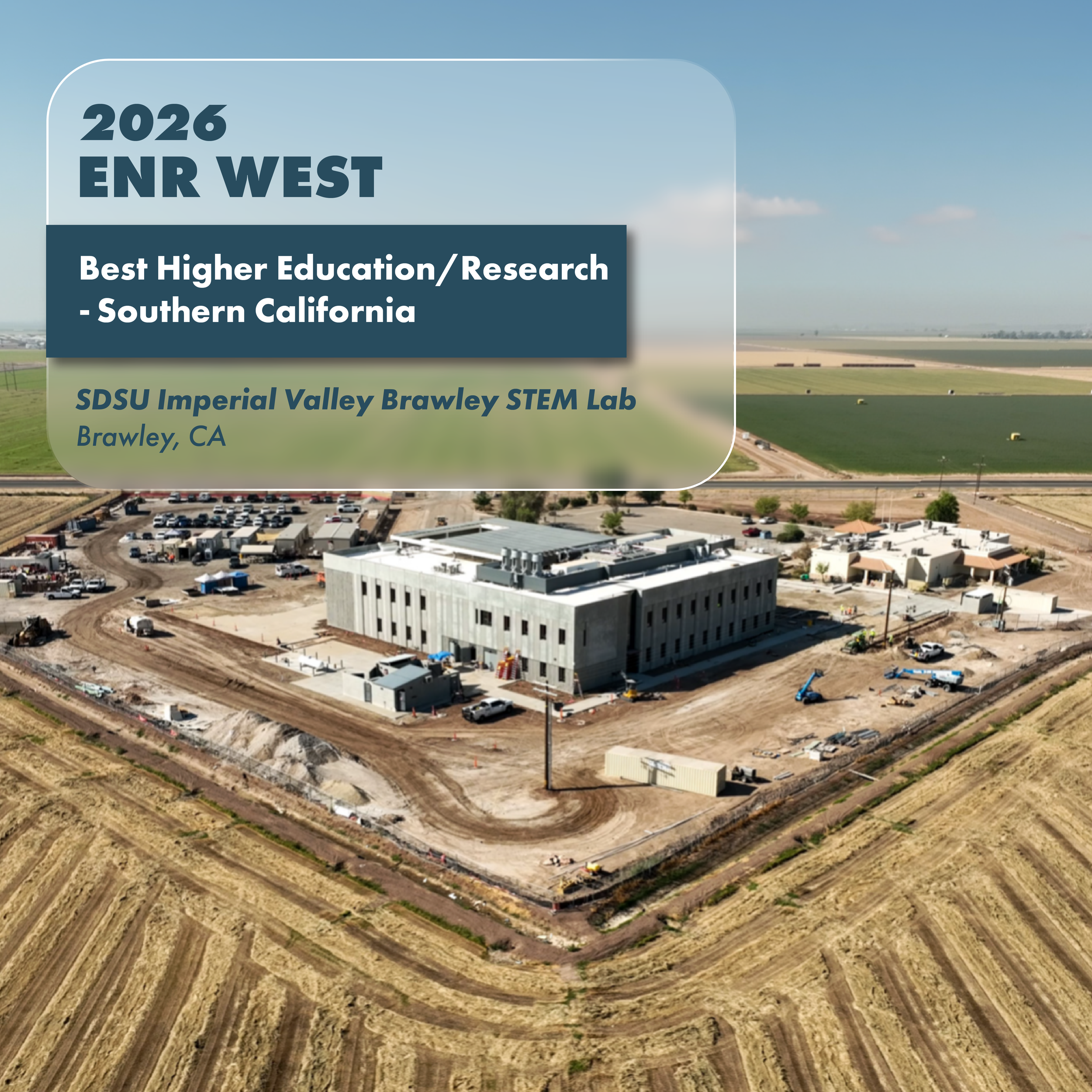 SDSU Brawley won Best Project ENR Award - Higher Education / Research