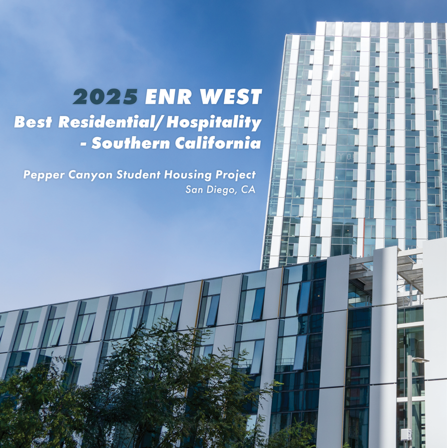 Pepper Canyon Student Housing Project Won ENR Best Residential/Hospitality Project in Southern California