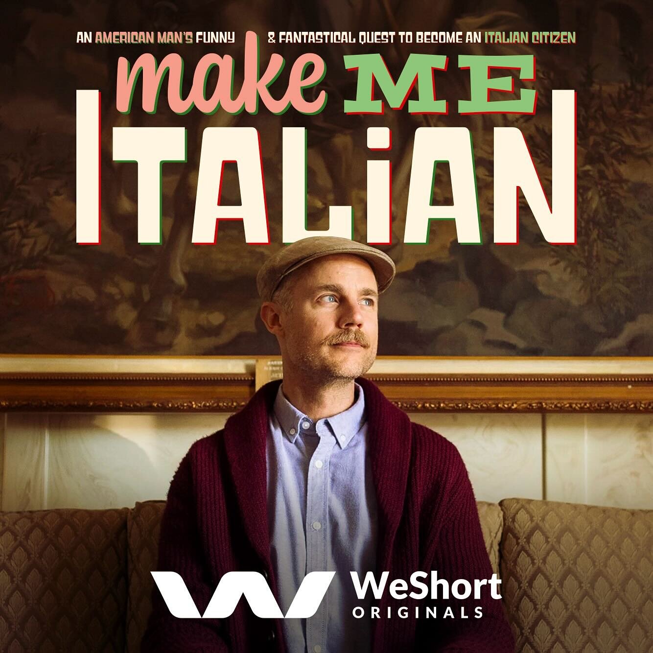 New poster for our comedy short film @make.me.italian designed by @mazzarello.media.and.arts with the lovely photo by @berrybeephoto