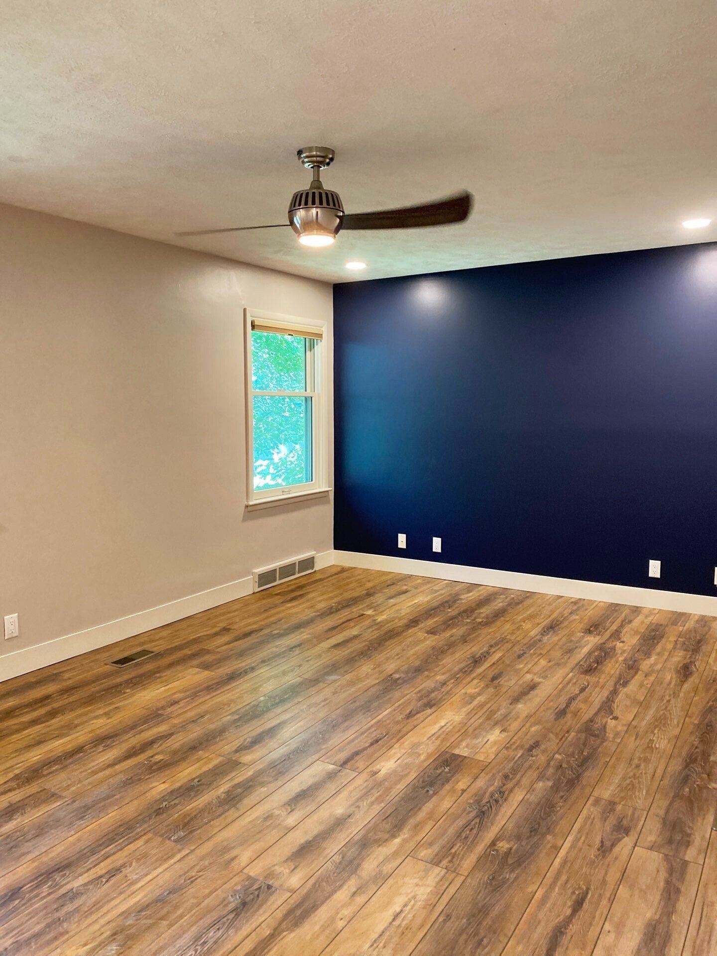 Interior Painting in Piedmont, Lincoln NE | Navy Accent Wall & Bedroom Refresh
