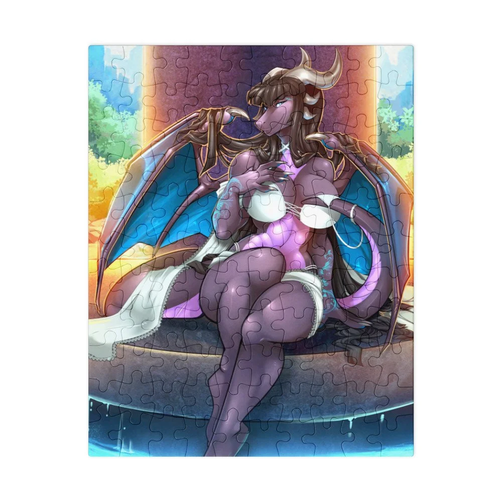 Morning Dragoness Puzzle with tin