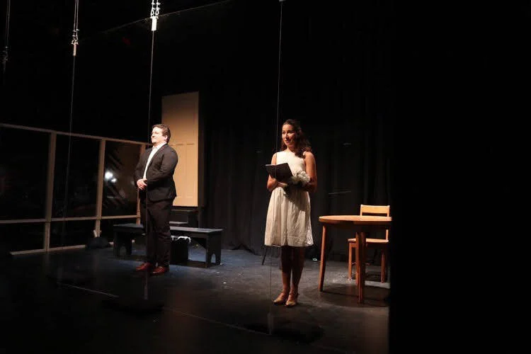 The wedding vows, right before the harmonies lift you off the ground :)