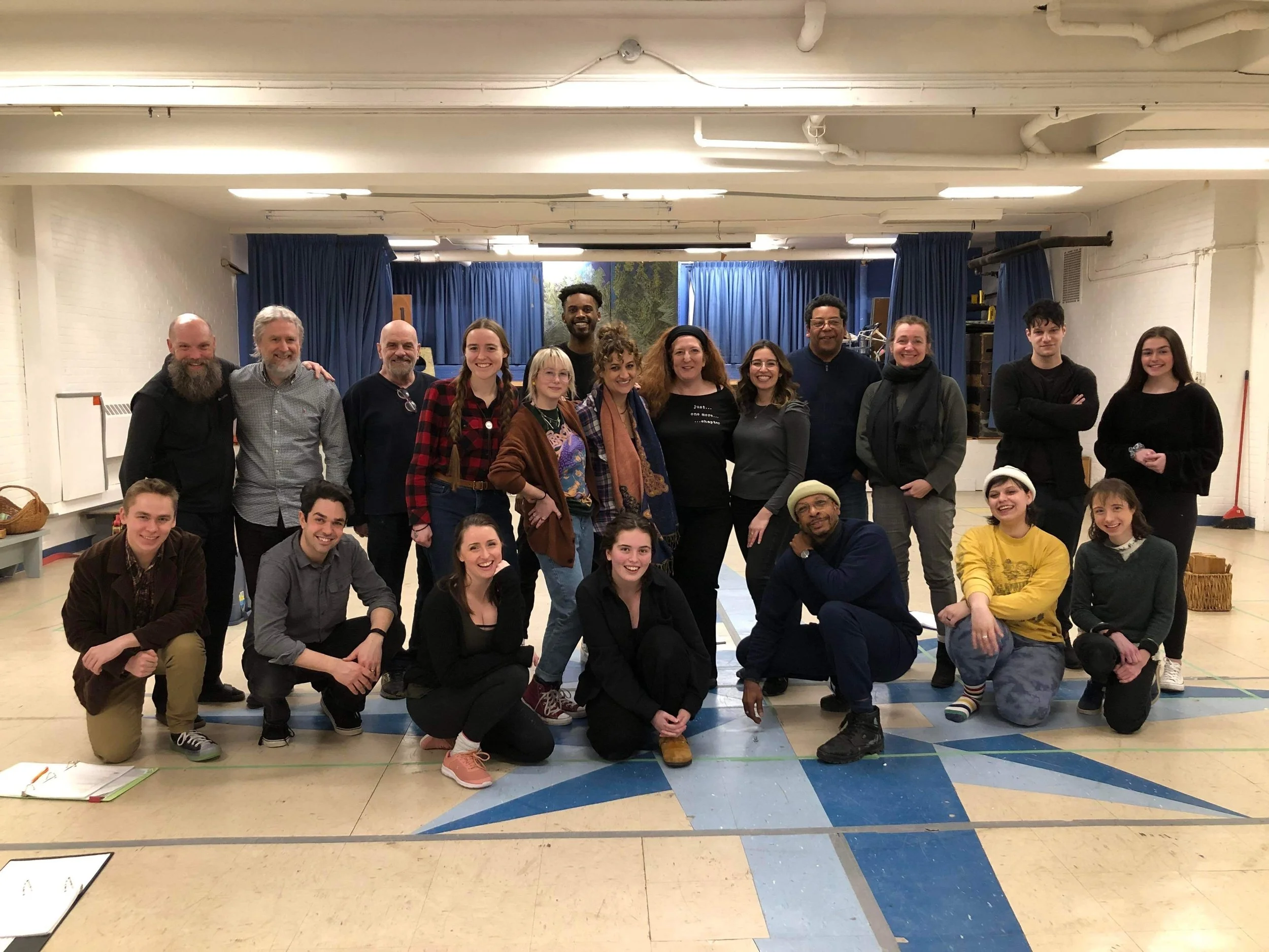The full cast of Harmonia and our director on our final day in the rehearsal space. These people are brilliant and so wonderful to work with. I'm very lucky.