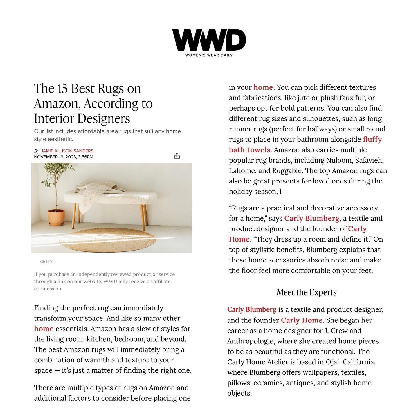 It&rsquo;s been an exciting week for @carlyblumberg with the launch of her @carlyhome #pajama collection and a feature in @womensweardaily 🛍️ #shopsmall