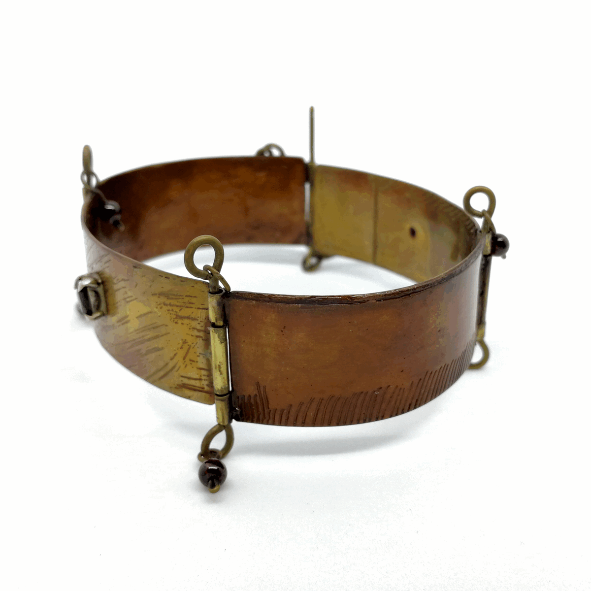 Shop one of a kind unisex hinged copper bracelet handmade by artist