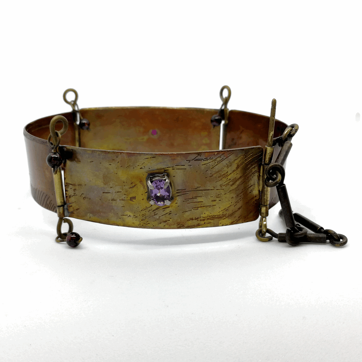 Shop one of a kind unisex hinged copper bracelet handmade by artist