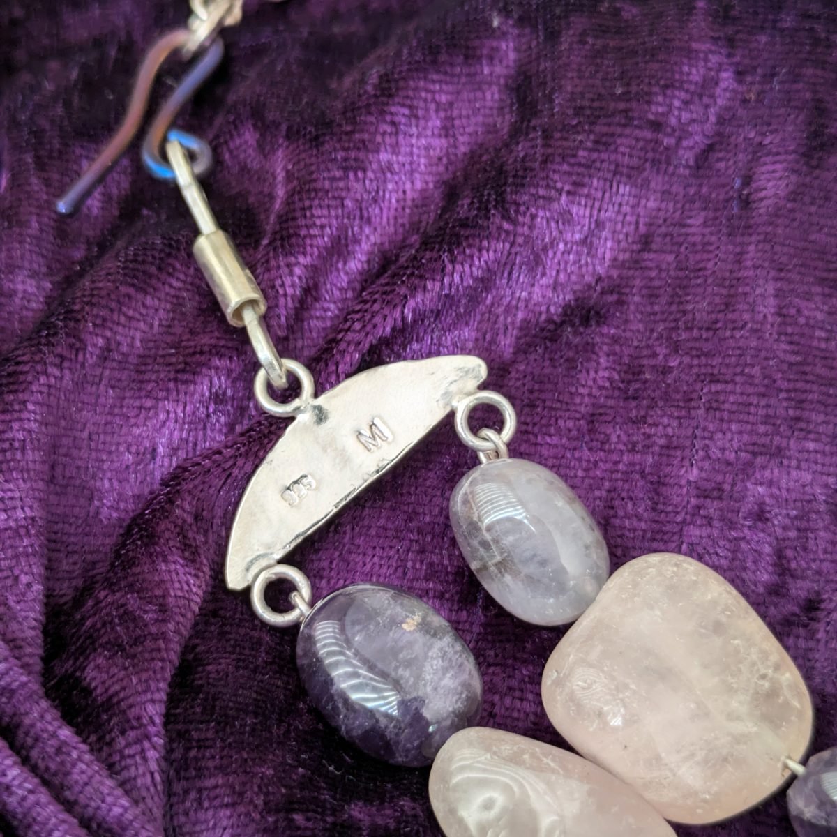 lavender quartz and amethyst necklace - closure detail.jpg